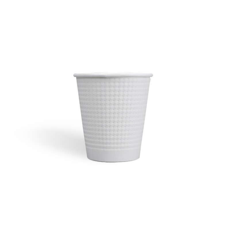Bicchieri di carta goffrati a punti con rivestimento in plastica a dispersione zero da 7 once